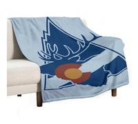 Colorado Deer White Mountains Flannel Blanket Throw 280g Lightweight Carpet Large Bed Blankets for Sofa Couch Bed