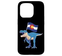 Colorado Dinosaur T-Rex Denver Flag Boulder Ski Men Women Case for iPhone 15 Pro
