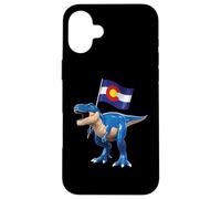 Colorado Dinosaur T-Rex Denver Flag Boulder Ski Men Women Case for iPhone 16 Plus
