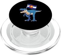 Colorado Dinosaur T-Rex Denver Flag Boulder Ski Men Women PopSockets PopGrip for MagSafe