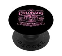 Colorado Est 1876 The Centennial State Ski Vintage Mountain PopSockets Adhesive PopGrip