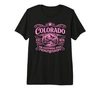 Colorado Est 1876 The Centennial State Ski Vintage Mountain Premium T-Shirt