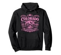 Colorado Est 1876 The Centennial State Ski Vintage Mountain Pullover Hoodie