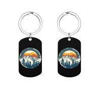 Colorado Flag Mountain Keychain Cute Metal Keyring Keychains Key Ring Key Pendant Charms for Women Men