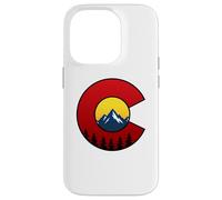 Colorado Flag Mountain Sunset Outdoor Hiking Camping Case for iPhone 14 Pro