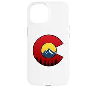Colorado Flag Mountain Sunset Outdoor Hiking Camping Case for iPhone 15