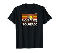 Colorado Flag Mountains Distressed Vintage Style Graphic T-Shirt