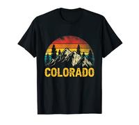 Colorado Flag Mountains Retro Vintage Distressed Graphic T-Shirt