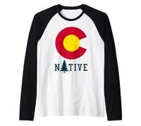Colorado Flag Native Pride Vintage Raglan Baseball Tee