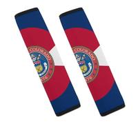 Colorado Flag Seal U.S.A. Universal Car Seat Belt Cover Comfortable Belt Pads Funny Seat Straps Cushion