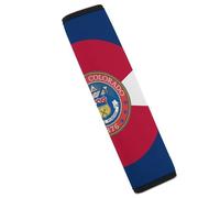 Colorado Flag Seal U.S.A. Universal Car Seat Belt Cover Comfortable Belt Pads Funny Seat Straps Cushion