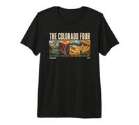 Colorado Four National Parks Vintage Travel Design Premium T-Shirt