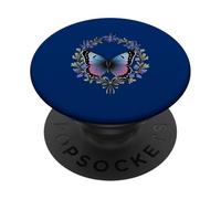 Colorado Hairstreak Butterfly And Blue Columbine Flowers PopSockets Adhesive PopGrip