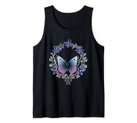 Colorado Hairstreak Butterfly And Blue Columbine Flowers Tank Top