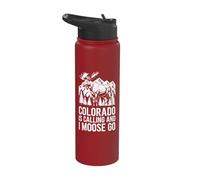 Colorado is Calling and I Moose Go Stainless Steel Insulated Water Bottle