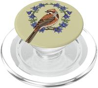 Colorado Lark Bunting Bird Surrounded By Blue Columbine PopSockets PopGrip for MagSafe