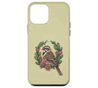 Colorado Lark Bunting Bird Surrounded By Red Cacti Flowers Case for iPhone 12 mini