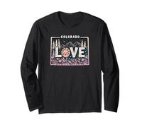 Colorado Love - Columbine Mountain Wildflower Graphic Long Sleeve T-Shirt