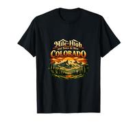 Colorado Mile-High Twice as Nice Mountain Graphic T-Shirt