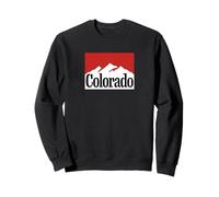 Colorado Mountain Graphic Red/White Retro Vintage Style Sweatshirt