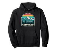 Colorado Mountain Logo - Retro Wilderness Graphic Pullover Hoodie