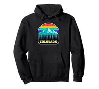 Colorado Mountain Logo - Retro Wilderness Graphic Pullover Hoodie