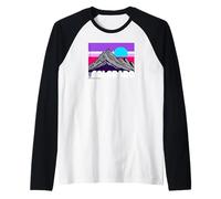 Colorado Mountain Sunset Graphic Raglan Baseball Tee
