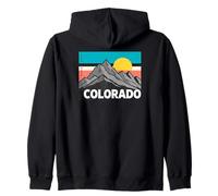 Colorado Mountain Sunset Graphic Zip Hoodie