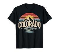 Colorado Mountains Sunset Vintage Style Outdoor Nature T-Shirt