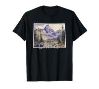 Colorado Mountains Watercolor Landscape Nature Lover T-Shirt