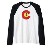 Colorado Rock Climbing Raglan Baseball Tee