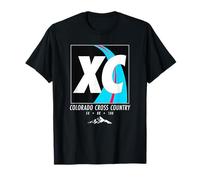 Colorado Running Mountain Trail Art Vintage XC Hiking T-Shirt
