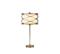 Colorado Single Light Table Lamp - Aged Gold with Cream Fabric Shade