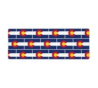 Colorado State Flag Gaming Desk Mat, Wide Surface Desk Pad for Keyboard, Mouse and Improved Gaming Stability