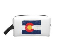 Colorado State Flag Map Print Toiletry Bag for Men Travel Toiletry Bag, Spacious Capacity Cosmetic Bag for Women