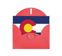 Colorado State Flag Pearl Paper Holiday Greeting Card With Envelopes Weddings Party Birthday Invitations Wishes