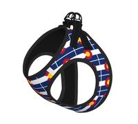 Colorado State Flag Pet Leash Vest For Small Dogs Cats Reflective Adjustable Soft Outdoor Walking Hiking Training
