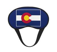 Colorado State Flag Print Blindfold Sleep Mask, 100% Block Light Eye Sleep Shade Cover Eye Masks with Adjustable Strap