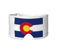 Colorado State Flag Printed Sleeping Blindfold, Padded Ear Warmer Mask, Adjustable Head Wrap, for Deep Relaxation