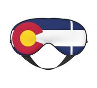 Colorado State Flag Super Soft and Comfortable Eyeshade with Adjustable Strap Zero Eye Pressure Eye Cover