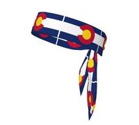 Colorado State Flag Tennis Tie Headband Hair Band Unisex Dry Head Tie Sport Band for Basketball, Running, Tennis