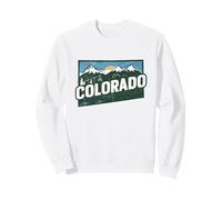 Colorado State Map Road Trip Denver Colorado Springs Aurora Sweatshirt