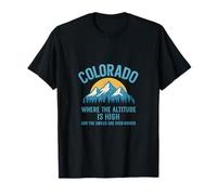 Colorado State Pride Altitude High Smiles Higher T-Shirt