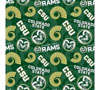Colorado State University Rams Tone on Tone 100% Cotton Fabric Officially Licensed by Sykel Enterprises - ¼ Yard Precut