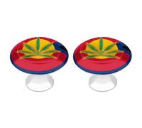 Colorado State Weed Flag Funny Cabinet Knobs 2 Pack Round Drawer Dresser Pulls Door Handles Knobs for Door Wardrobe