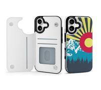 Colorado Sunrise Flag Mobile Phone Flip Cases Compatible with iPhone 17/17 Air/17 Pro/17 Pro Max Anti-Scratch Covers
