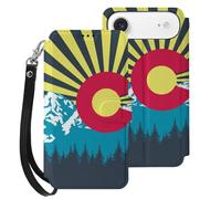 Colorado Sunrise Flag Mobile Phone Front Flip Cases Compatible with iPhone 17/17 Air/17 Pro/17 Pro Max Anti-Scratch Covers