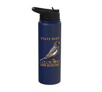 Colorado Territory Bird The Lark Bunting Stainless Steel Insulated Water Bottle