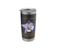 Colorado Territory Flower Blue Aquilegia coerulea Stainless Steel Insulated Tumbler