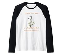 Colorado Territory Flower The Columbine Raglan Baseball Tee